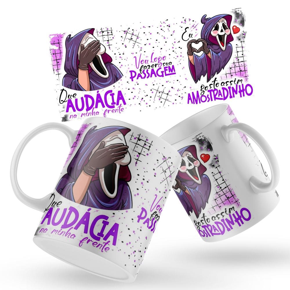 Caneca Meme Amostradinho , Gosto Assim
