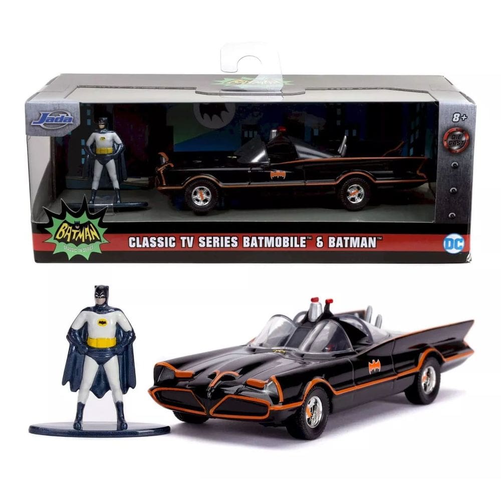 Miniatura Jada DC Classic Tv Series Batmobile & Batman 1/32 Die-Cast