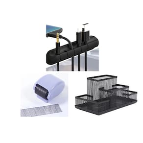 Organizador De Mesa, Suporte Para Cabos e Fios E Carimbo de Proteção e Ocultação de Dados