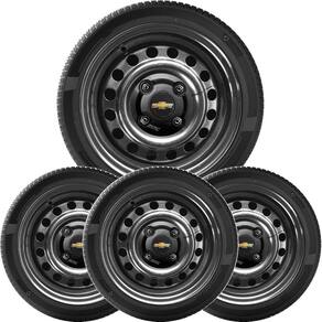 4Un Calota Centro Roda Onix Prisma Spin Black Piano Com Logo