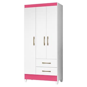 Guarda Roupa Solteiro Lima 3 Portas e 2 Gavetas - Moval