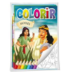 Solapa de Colorir: Bíblia (pct com 08 livros)