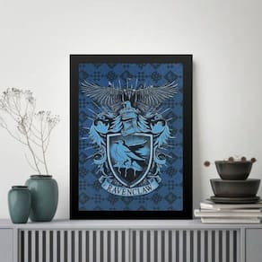 Quadro Decorativo Brasão Ravenclaw 45X34Cm - Com Vidro