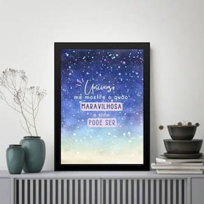Quadro Lei Da Atração - Vida Maravilhosa 33X24Cm - Com Vidro