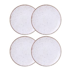 Jogo de Pratos Rasos 4 Peças Rústico 25 cm Porcelana Decorada Tramontina