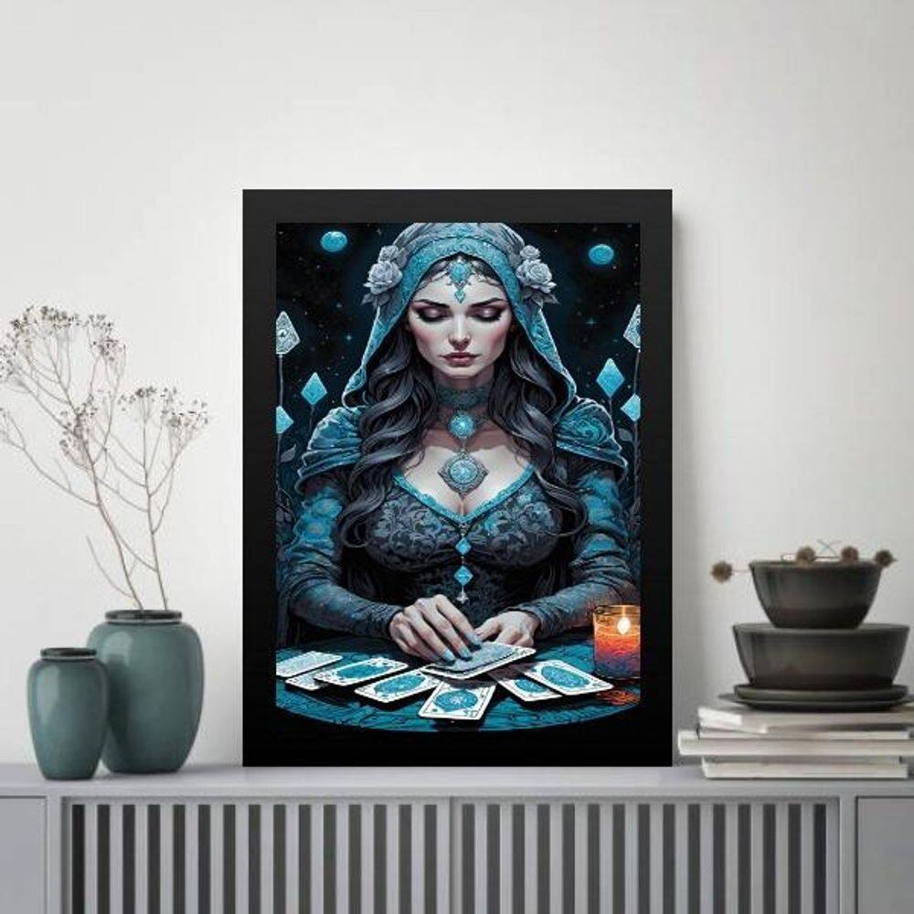 Quadro Decorativo Cartomante 24X18Cm - Com Vidro