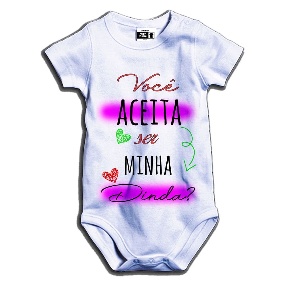 Body de Bebê Você aceita ser minha dinda ?