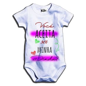 Body de Bebê Você aceita ser minha dinda ?