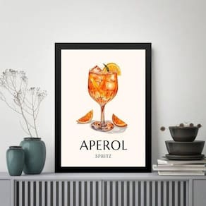 Quadro Decorativo Coquetel Alcoolico 33X24Cm