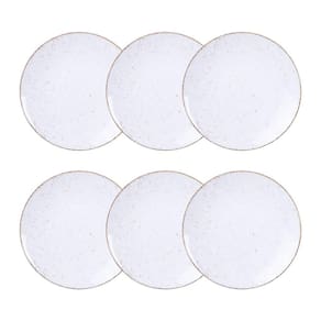 Jogo de Pratos Sobremesa Rústico 6 Peças 21 cm Porcelana Decorada Tramontina