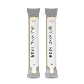 Kit 2 Sachês Gel Classic Nude Refil Alongamento 14G, Vlia