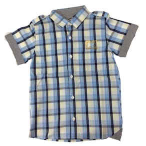 Camisa manga curta infantil masc Zemar xadrez
