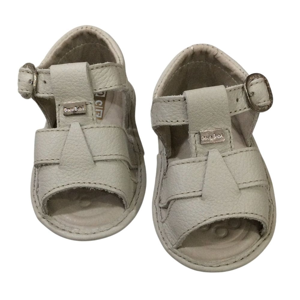 Sandalia de Couro masc Doce bebê Bege