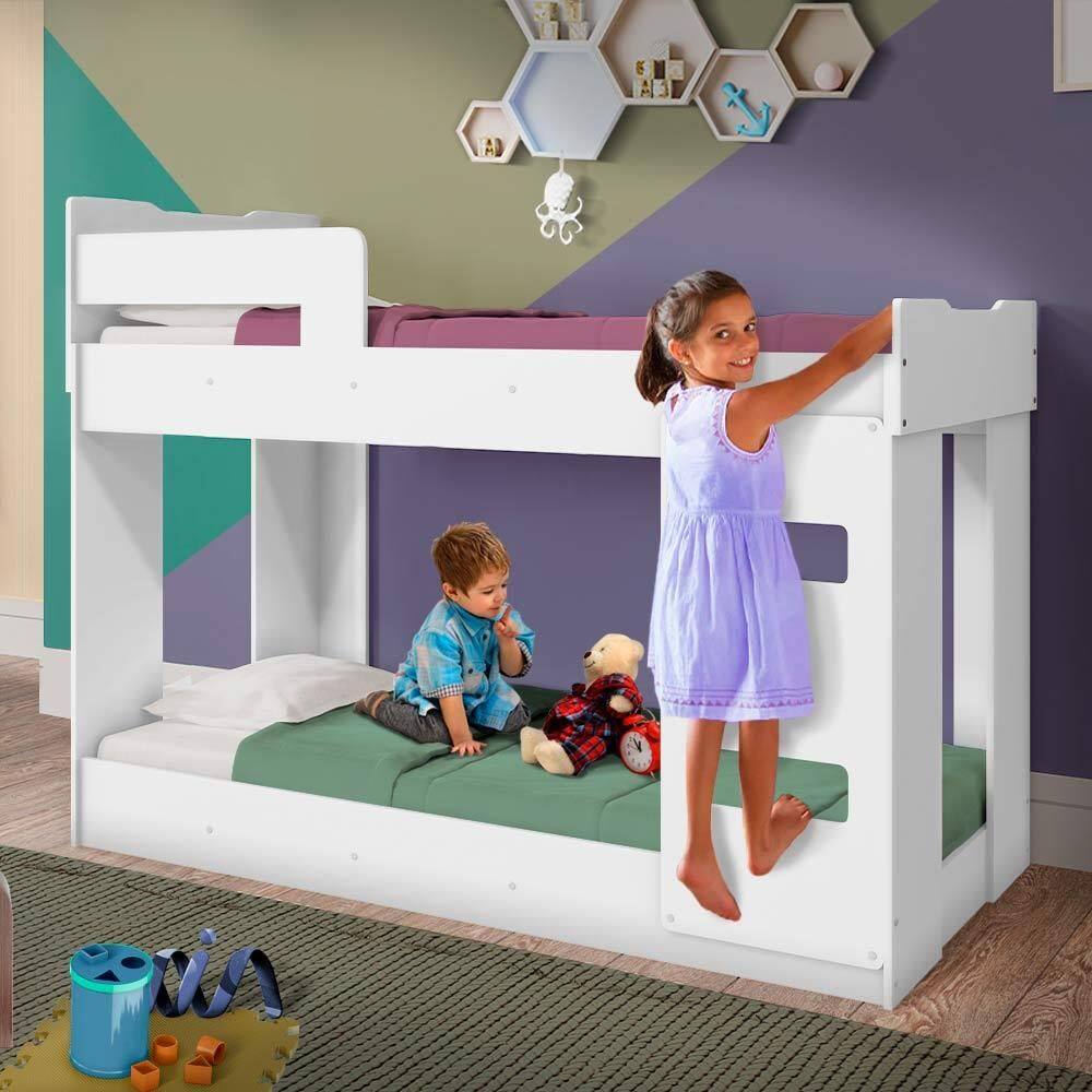 Beliche Infantil Solteiro Montessoriana Branca Eloá Framar - Branco