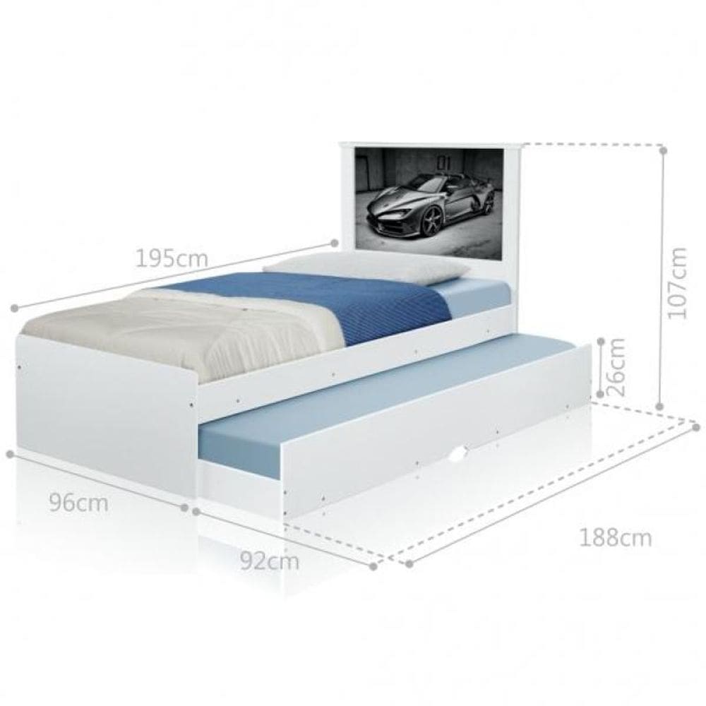 Cama Bibox Solteiro Carro Sport