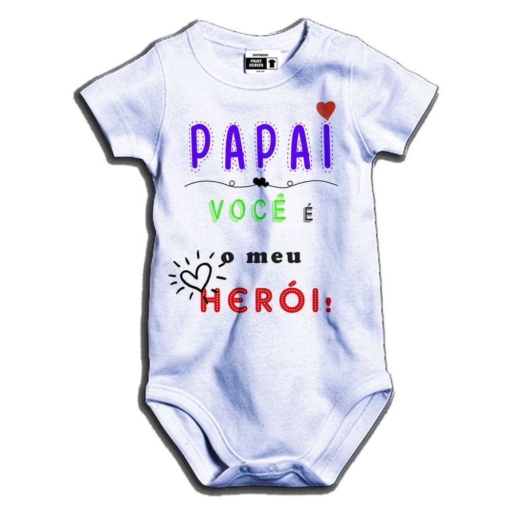Body de Bebê , Papai você é meu herói