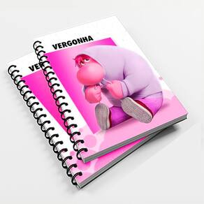 Caderno Universitário 96 fls Pers Divertidamente 2 Vergonha