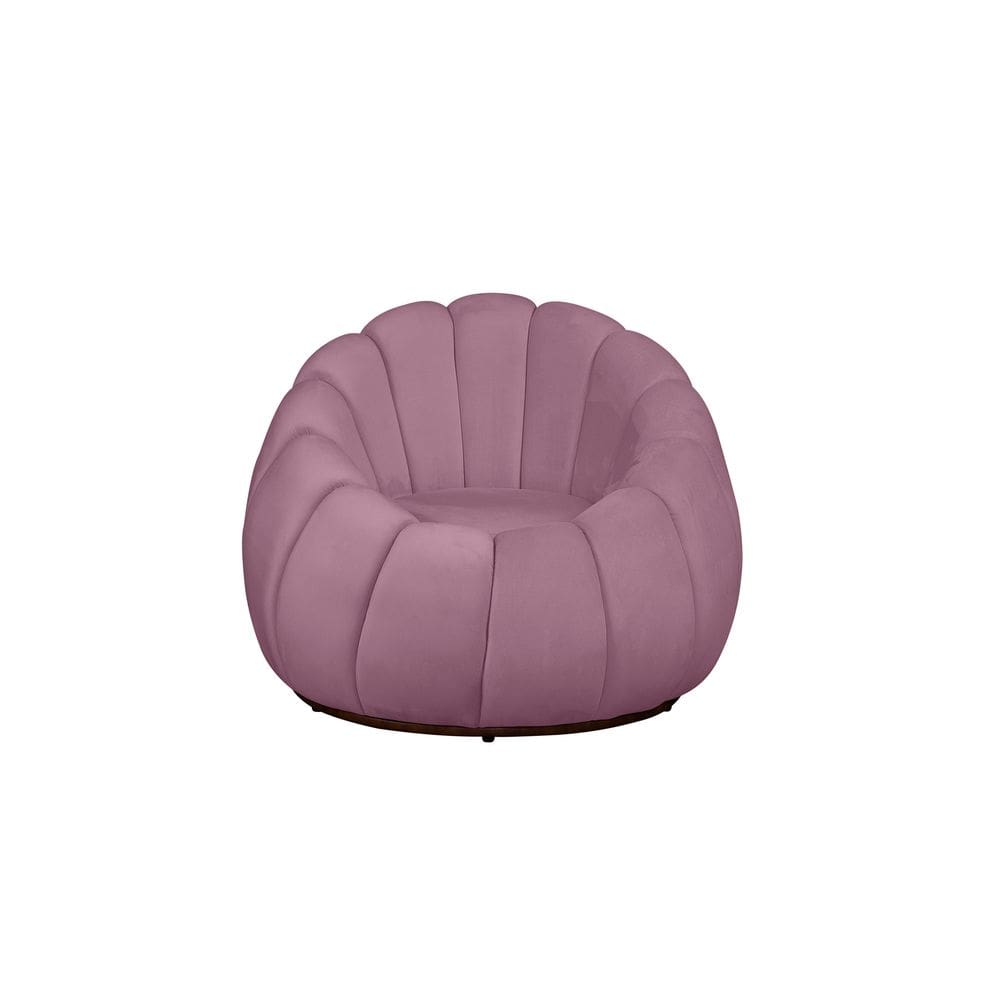 Poltrona Decorativa Concha Veludo Rosê - Montanaris Decor