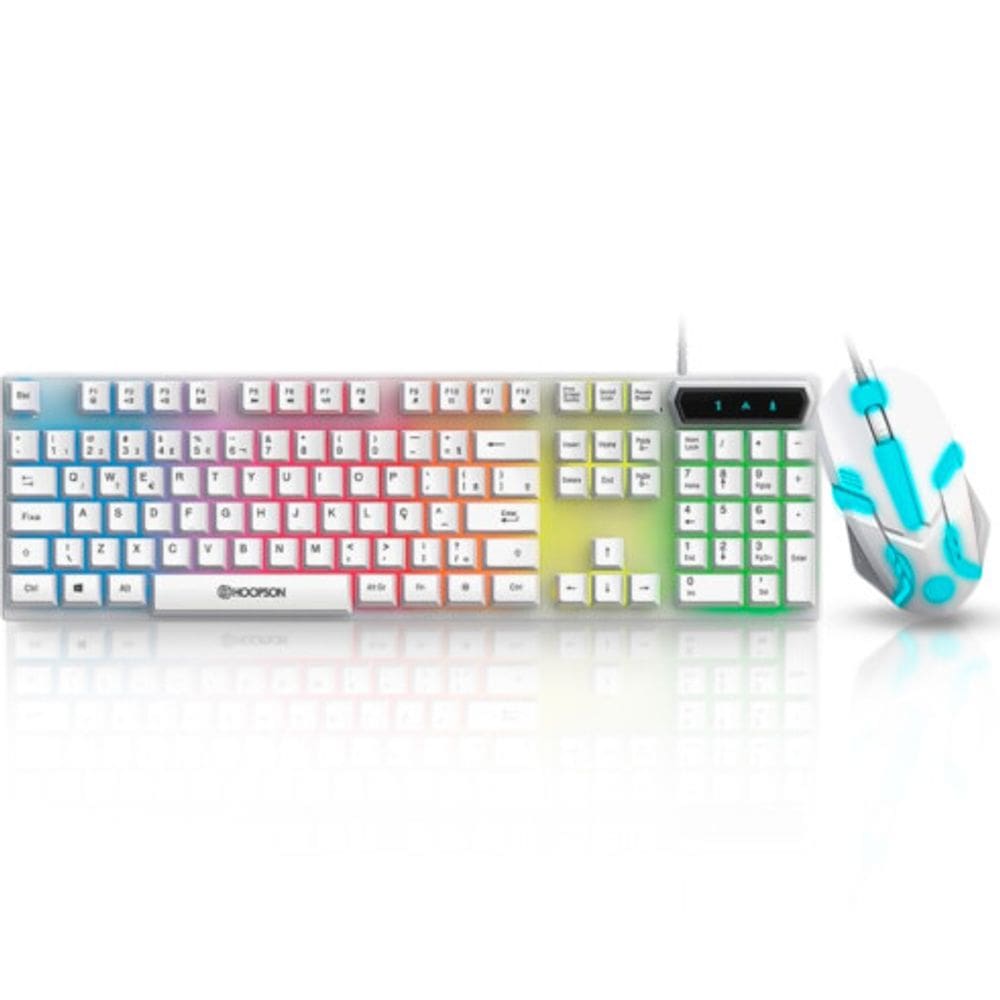 Kit Teclado Mouse Gamer Hoopson Tpc-096kb, Rgb, Usb, Branco