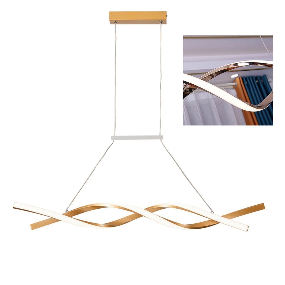 Lustre Aspiral Pendente 3 em 1 LED Iluminaçao Hall de Entrada Recepçao Sala de Jantar Residencial Comercial Decoraçao Ambiente