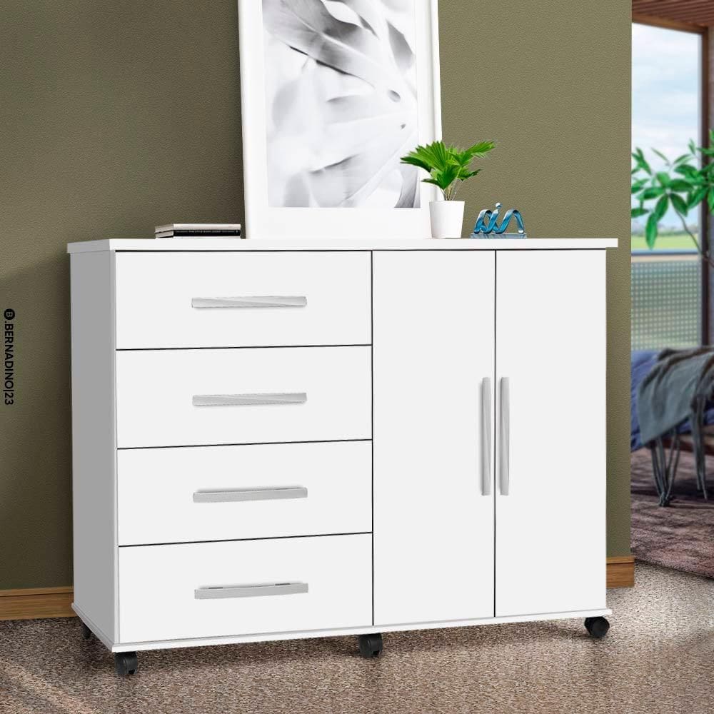 Cômoda Com Sapateira Bali Branco Luxo Móveis Primus - Branco