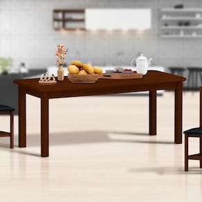 Mesa De Jantar Para 8 Lugares Madeira Maciça Safira Castanho Shop JM