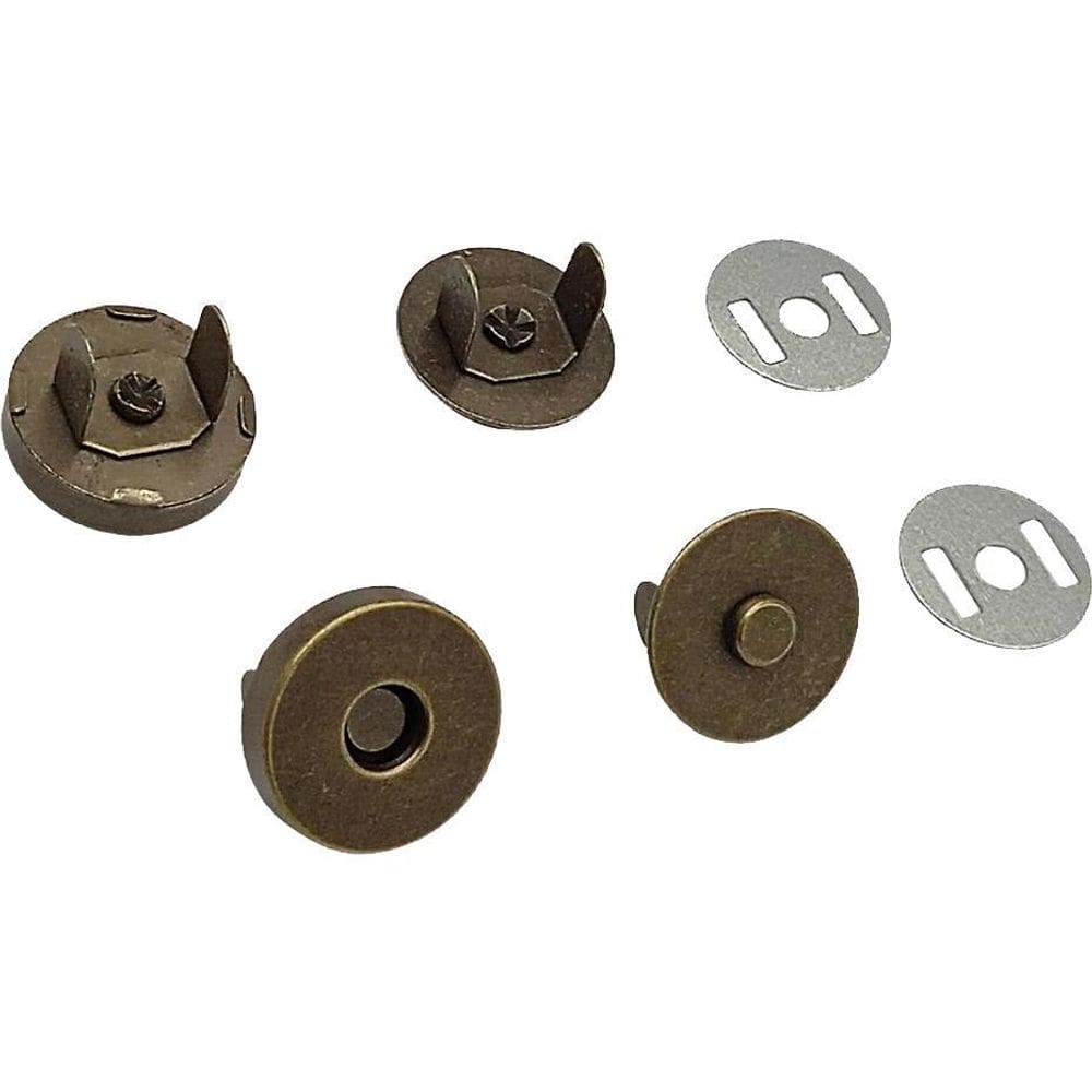 Botão Imã Comum 18Mm - 100 Und - Ouro Velho