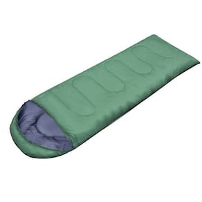 Saco de Dormir Solteiro Envelope Impermeável Acampamento Ultraleve Adulto Verde Oliva 210*74*4cm WCT FITNESS