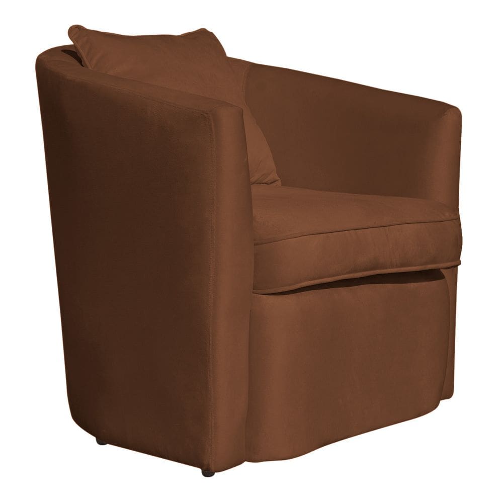 Poltrona Decorativa Alana Veludo Terracota - Montanaris Decor