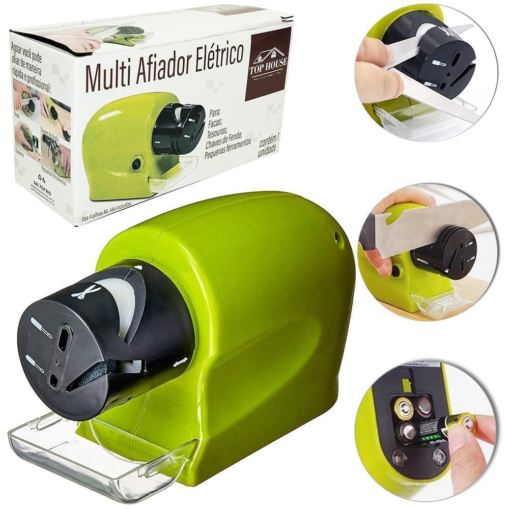 Afiador Amolador De Faca A Pilha 15X9X6Cm