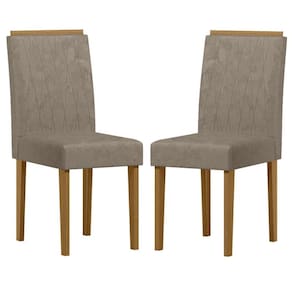 Cadeira para Mesa de Jantar Ana Kit 2 peças Ype Camursa Marrom - New Ceval