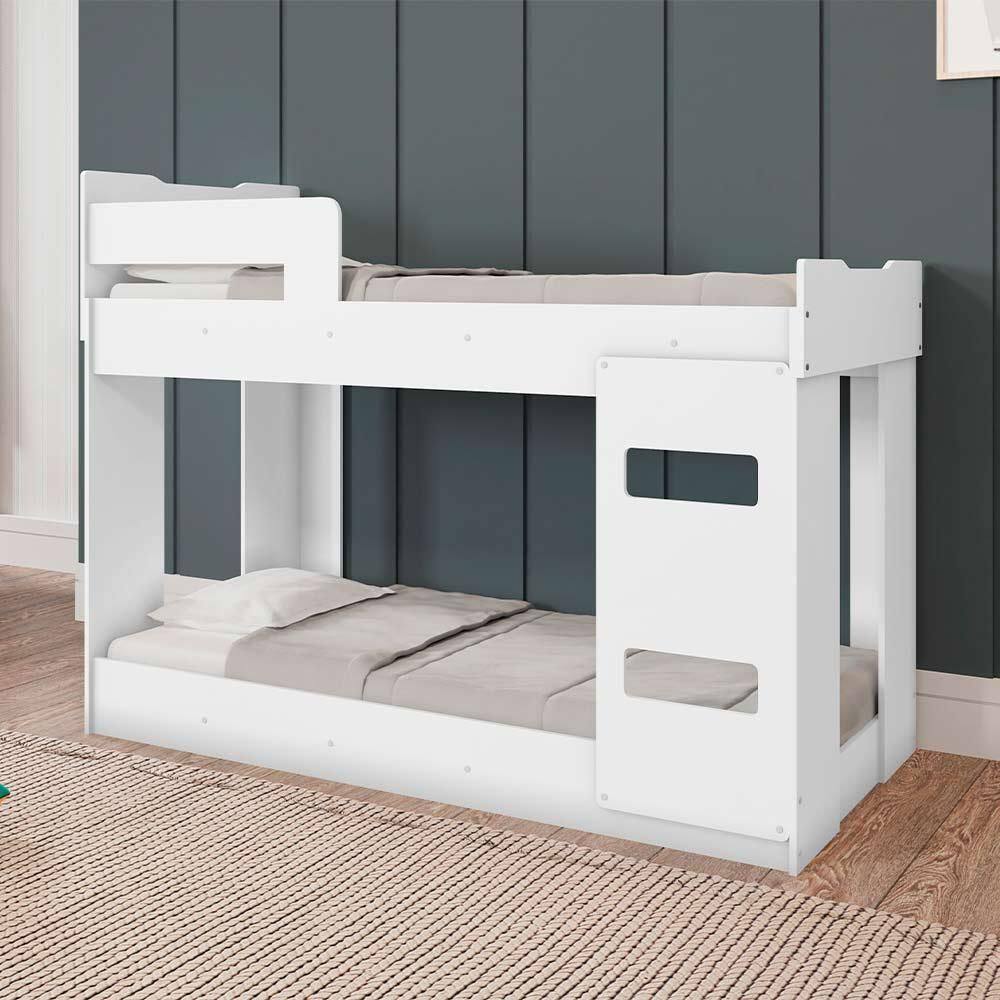 Mini Beliche Solteiro 100% MDF Branco Eloá Framar - Branco