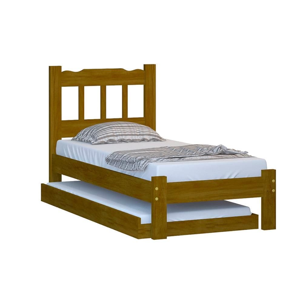 Bicama De Solteiro Imbuia Pérola Nemargi - Marrom