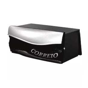Caixa Correio Muroembutir Preto Moderna Sofisticada 30x25x12