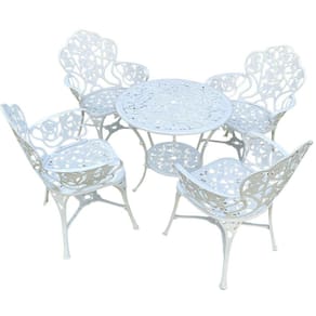 Conjunto Nova Hera Com Mesa Redonda Branco