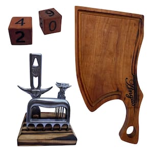 Combo Tabua Personalizada, Kit Garra De Urso Com Garfos E Dados Preto