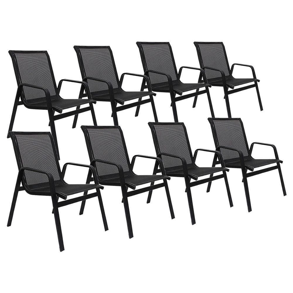 Kit 8 Cadeiras Lótus Premium Preto