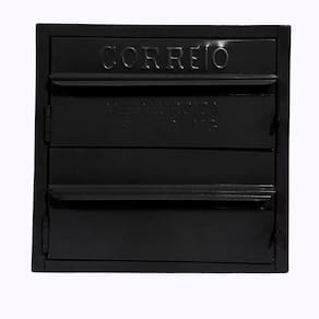 Caixa De Correios Condomínio 2 Módulos Tamanho 15x28x28cm Aço Preto