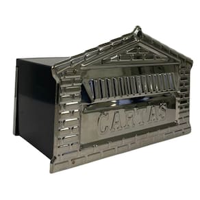 Caixa De Correios Tijolinho Frente E Tampa Traseira Inox Pequena 12x25x12cm Cromado