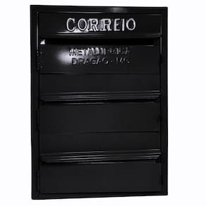 Caixa De Correios Cinza 3 Módulos Tamanho 15x25x36cm Aço Preto