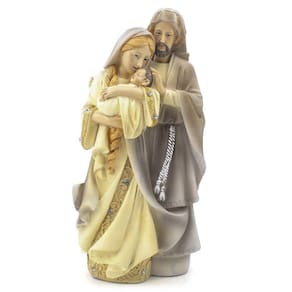 Imagem Sagrada Familia Afetuosa Importada Resina 20 Cm