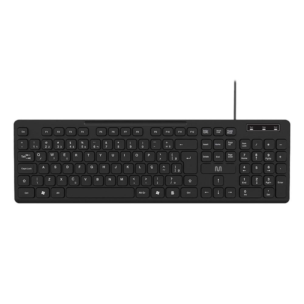 Teclado USB Multilaser TC144 - ABNT2 - Teclas Chocolate - Preto