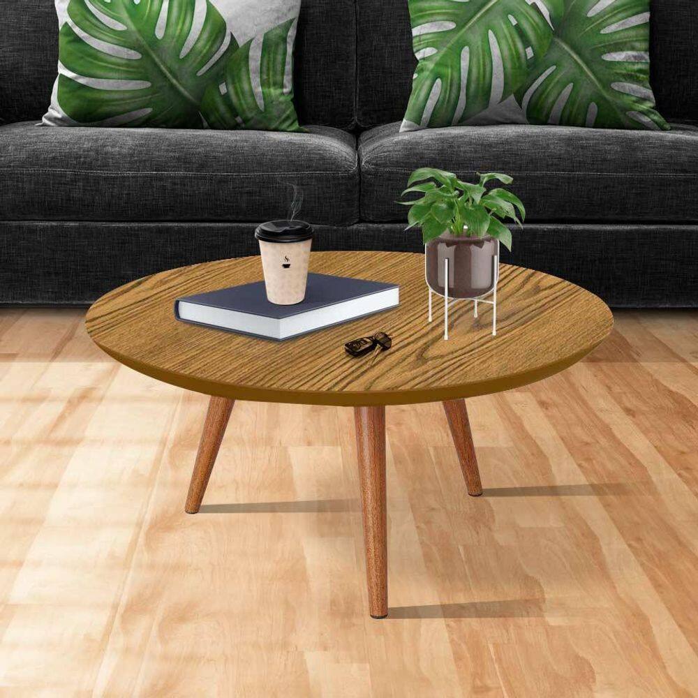 Mesa De Centro Para Sala Cumaru Luna Patrimar - Marrom