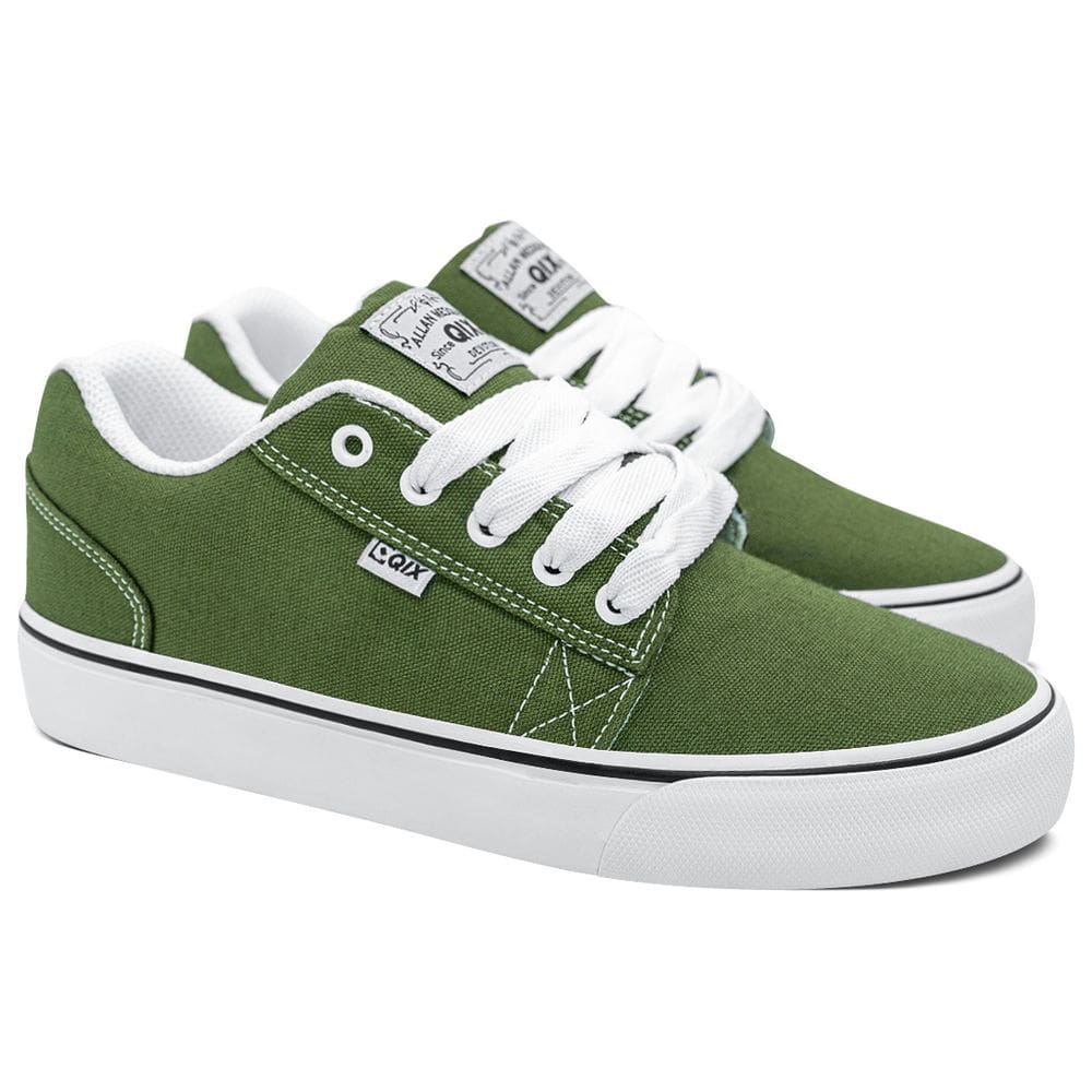 Tênis Qix Allan Mesquita MG Lona Oliva Branco