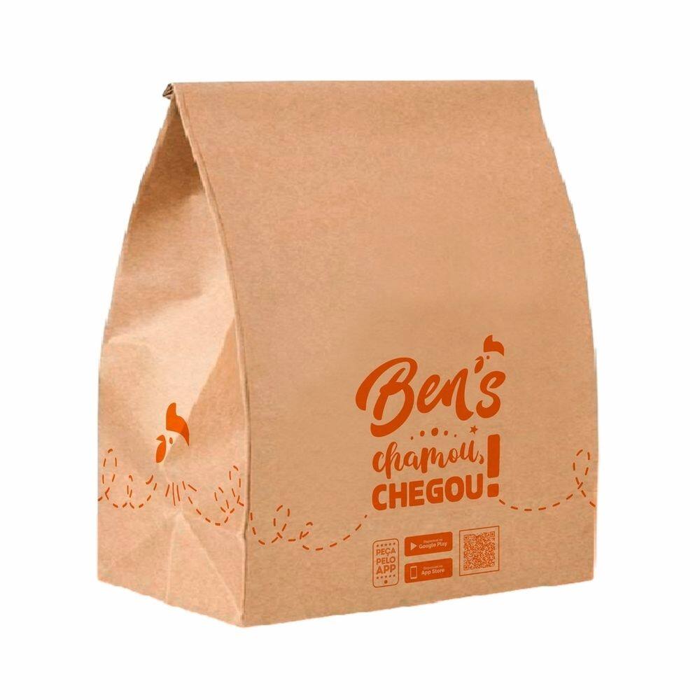 EXCLUSIVO FRANQUEADOS - BEN`S Saco Kraft M K2 - 100 unidades