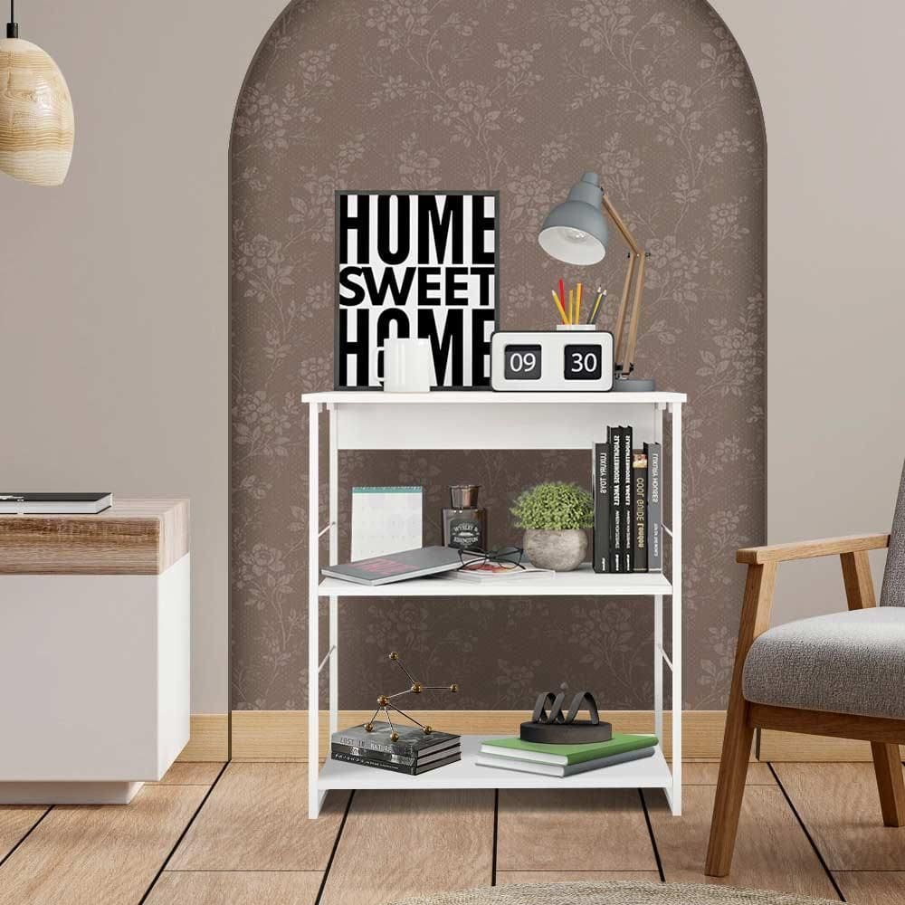 Estante 2 Prateleiras Industrial Aço Branco Any Shop JM - Branco