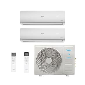 Ar Condicionado Bi Split Hi Wall Inverter Elgin Total Plus 18000 BTUs (9000+9000) Quente/Frio MTQE18C2CB - 220V