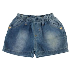 Short Jeans infantil fem Look Corações