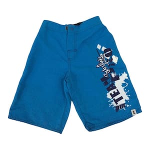 Bermuda Tactel infantil masc Pega Mania Azul