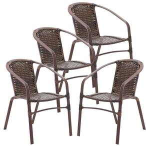 4 Cadeiras Floripa em Alumínio Pintura Para Cozinha, Área, Jardim Trama